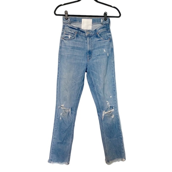 MOTHER SUPERIOR The Dazzler Shift Chew Jean Misbeliever Straight Crop Boho Sz 25 - Picture 4 of 13